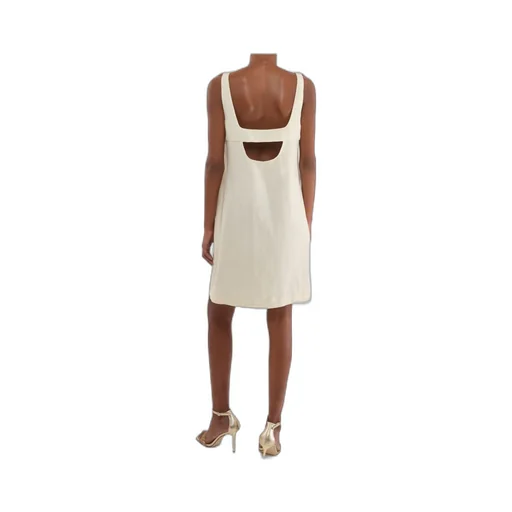 Flared Cotton And Linen Dress