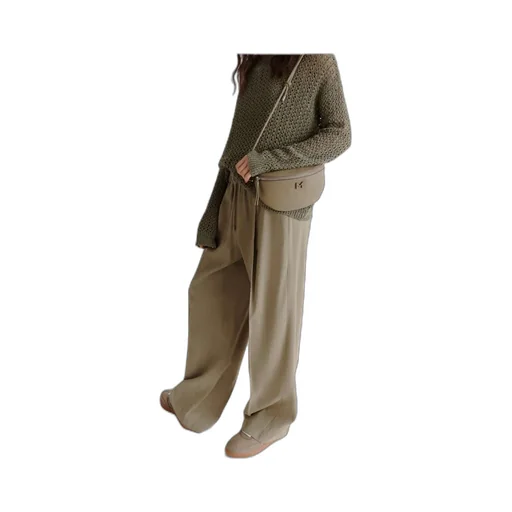 Straight-Fit Stretch Viscose And Linen Trousers