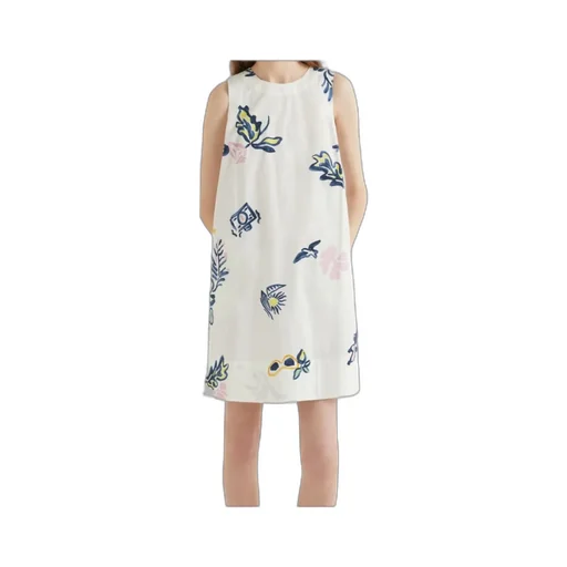 Flared Poplin Dress