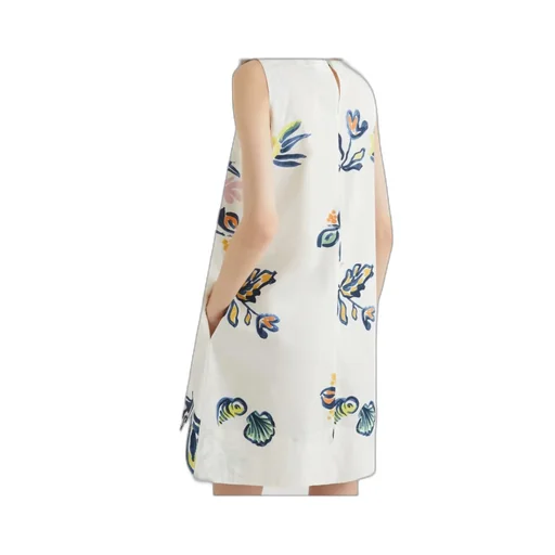 Flared Poplin Dress