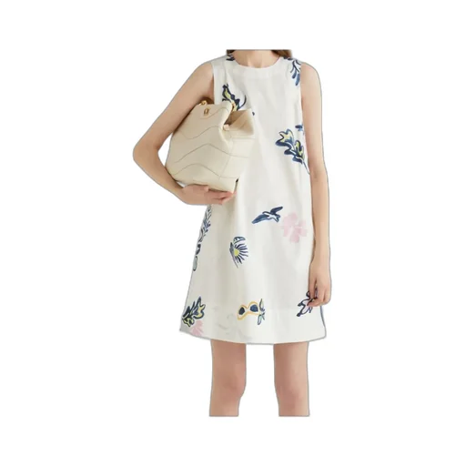 Flared Poplin Dress