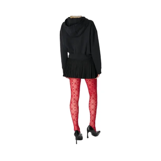 Moon Logo Fleece Cropped Zipped Hoodie