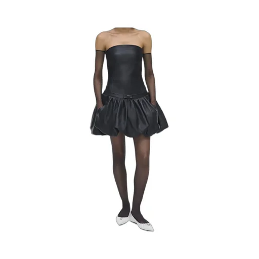 Leather Bubble Dress