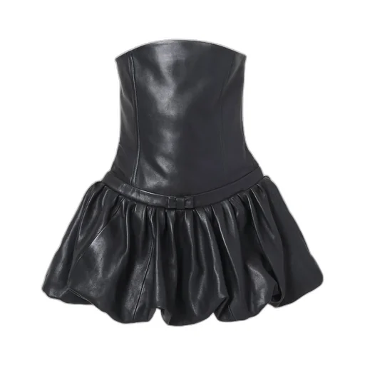 Leather Bubble Dress
