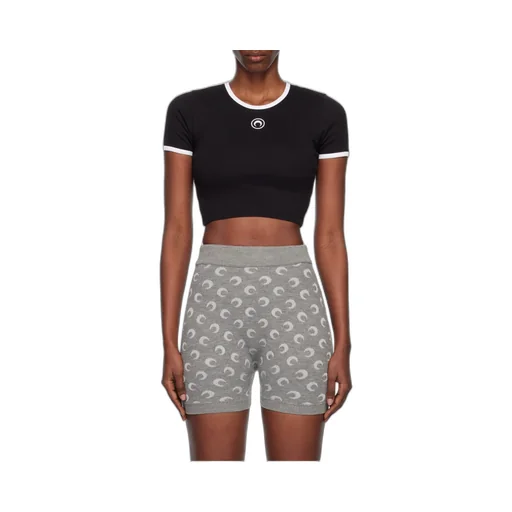 Moon Embroidered Crop Top