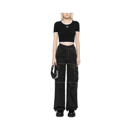 Moon Embroidered Crop Top