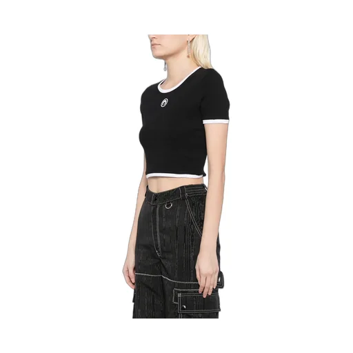 Moon Embroidered Crop Top