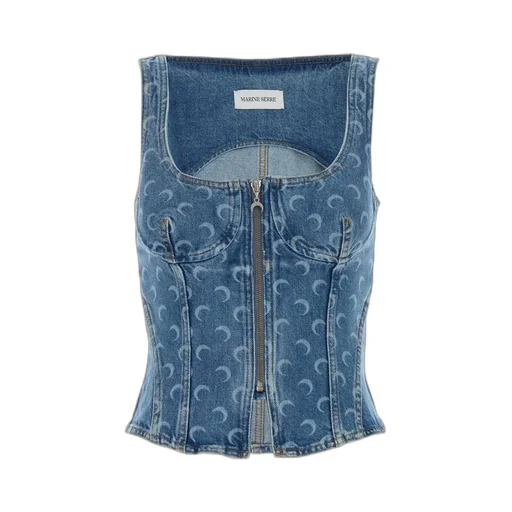 Moon Print Sleeveless Blouse