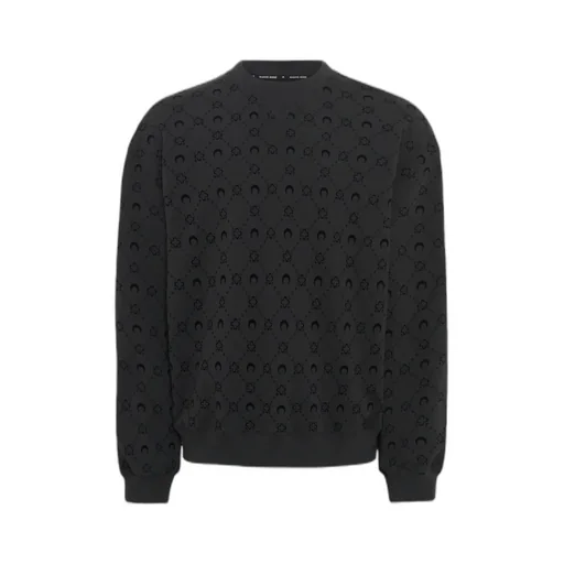 Moonogram Flocked Fleece Relaxed Sweatshirt