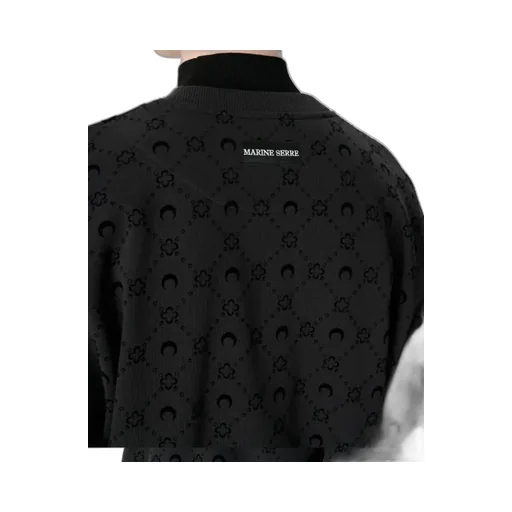 Moonogram Flocked Fleece Relaxed Sweatshirt