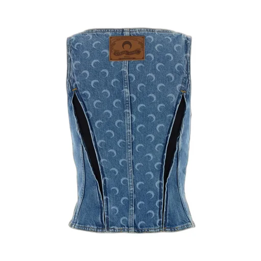 Moon Print Sleeveless Blouse
