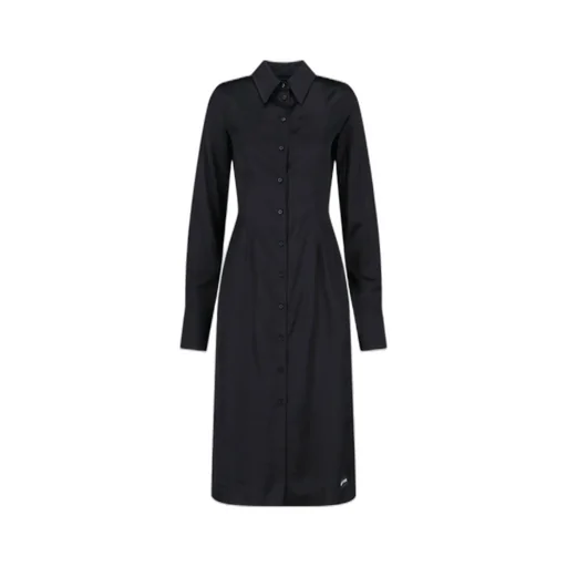 Shirt-Collar Dress With Long Sleeves