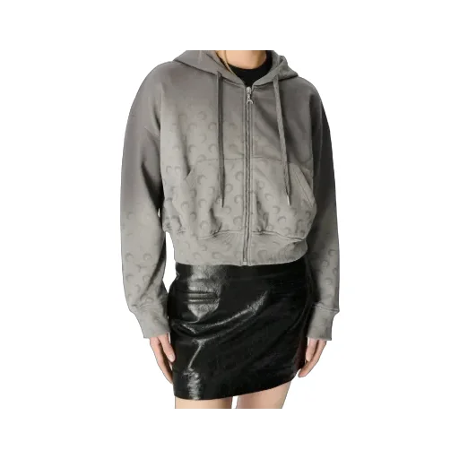 Cropped Zip-Up Hoodie