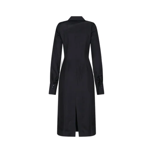 Shirt-Collar Dress With Long Sleeves
