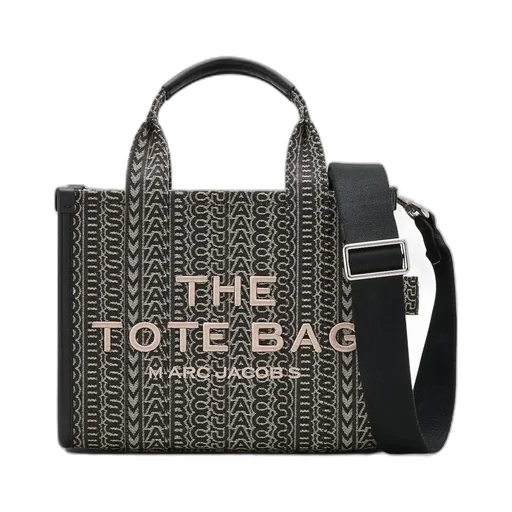 Monogram Jacquard Logo Detailed Small Tote Bag