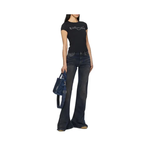 The Crystal Denim Small Tote Bag
