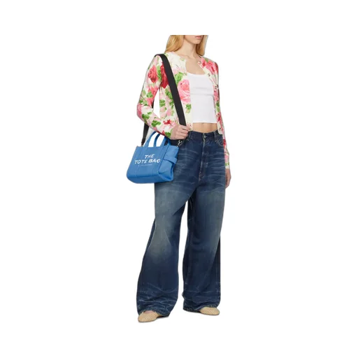 Logo Printed Zip-Up Small Tote Bag