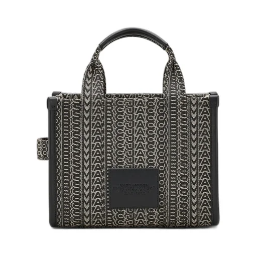 Monogram Jacquard Logo Detailed Small Tote Bag