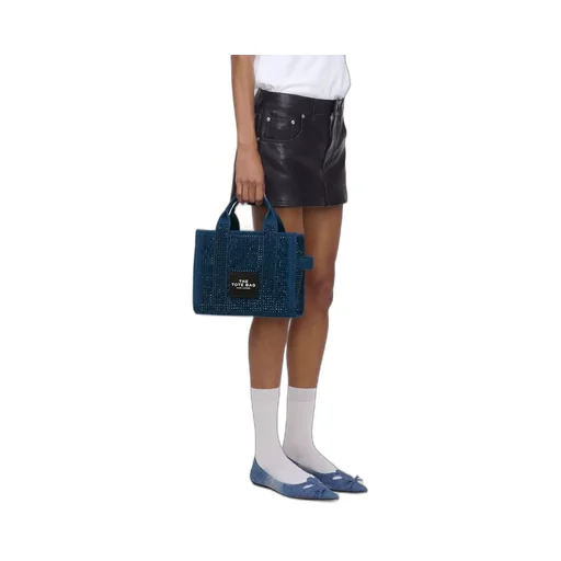 The Crystal Denim Small Tote Bag
