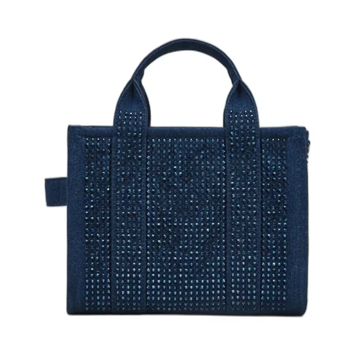 The Crystal Denim Small Tote Bag