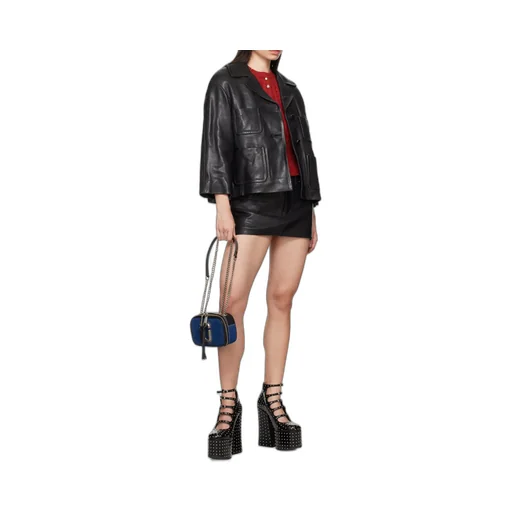 The Denim Chain Snapshot Crossbody Bag