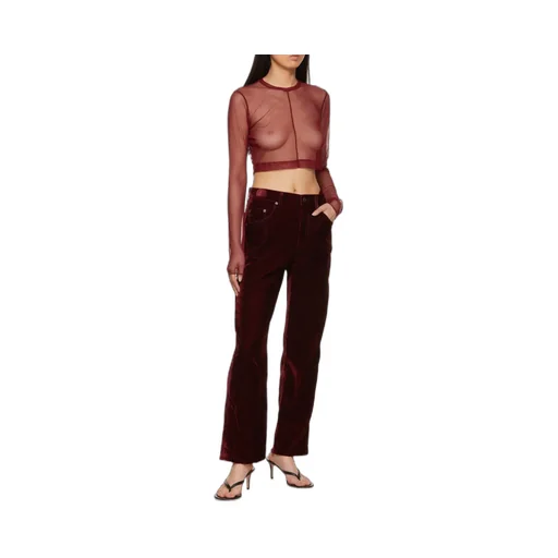 Logo High-Waisted Straight Trousers