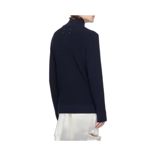 Long-Sleeved Zipped Knitted Cardigan