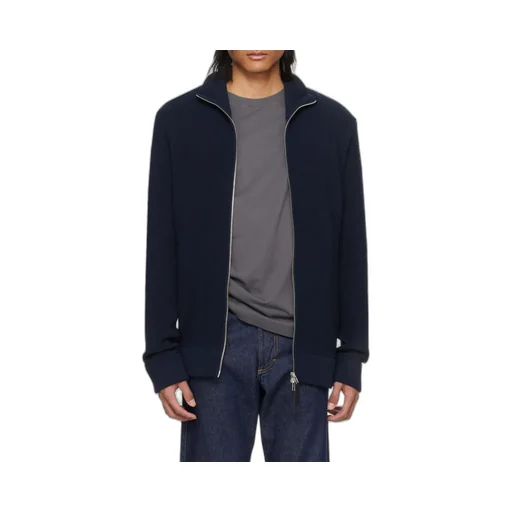 Long-Sleeved Zipped Knitted Cardigan