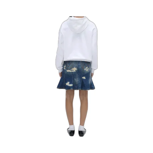 Logo Embroidered Drawstring Hoodie