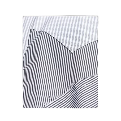 Panelled Striped Button-Up Shirt