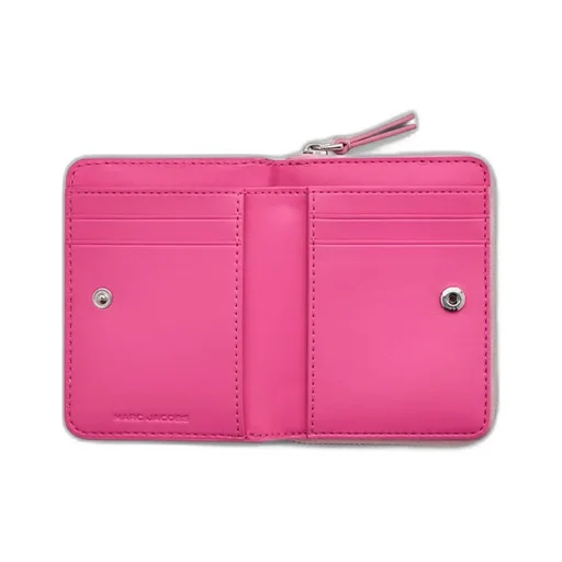 Logo Printed Zipped Mini Compact Wallet