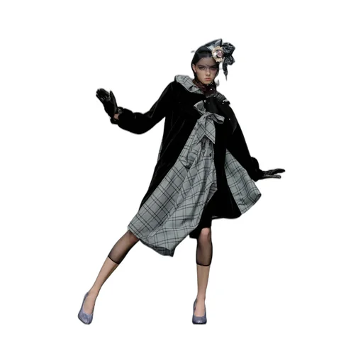 Spliced Silk Poplin Dress