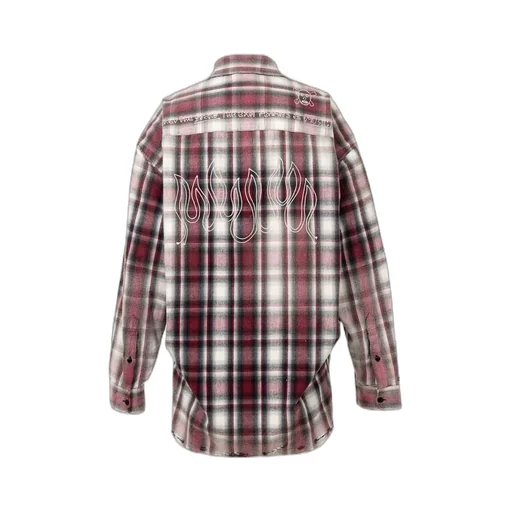 Vintage Like Straight Hem Check Shirt
