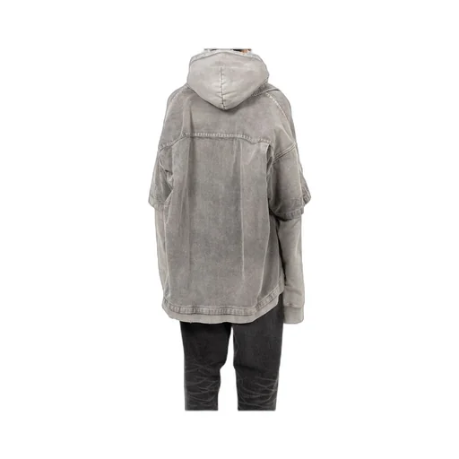 Drawstring Layered Corduroy Hoodie