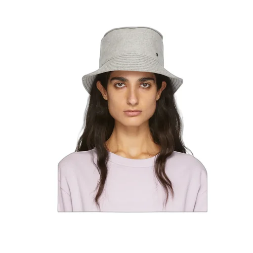 Contrast-Stitched Bucket Hat