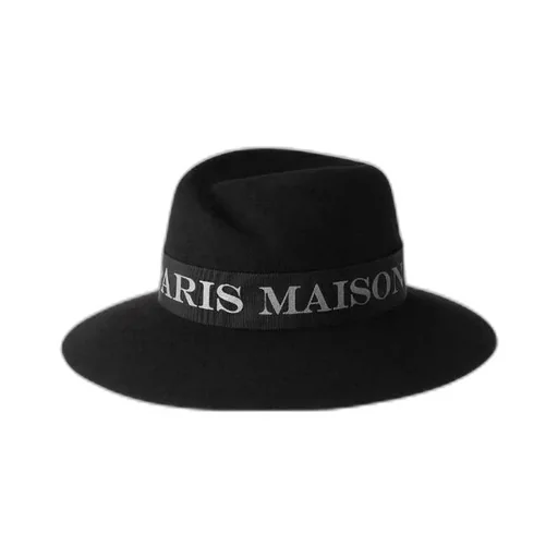 Virginie Logo Trimmed Fedora Hat