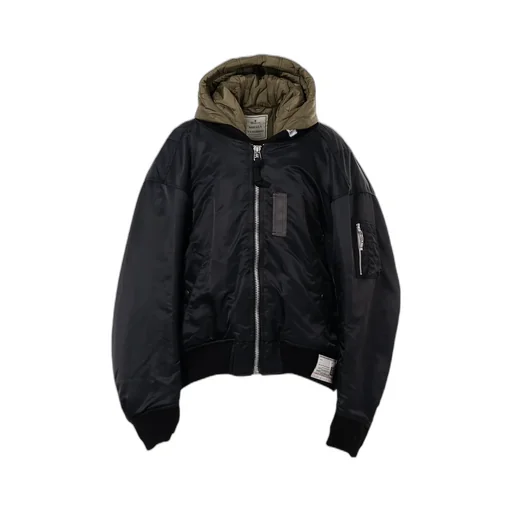 Extended Placket Hood Flight Jacket