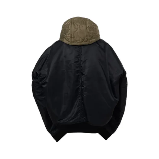 Extended Placket Hood Flight Jacket
