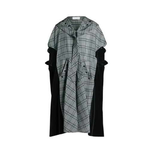 Spliced Silk Poplin Dress