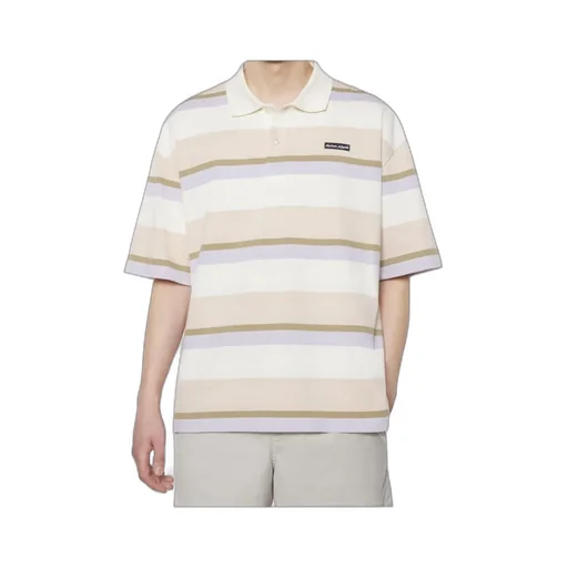 Striped Ss Oversize Polo Shirt