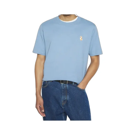 Standing Fox-Embroidered Cotton T-Shirt