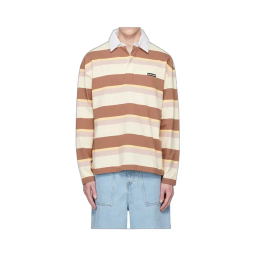 Striped Ls Oversize Polo Shirt