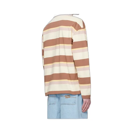 Striped Ls Oversize Polo Shirt