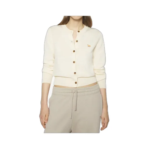 Fox-Embroidered Buttoned Cardigan