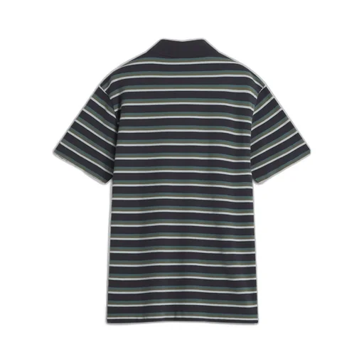 Profile Fox Patch Striped Polo Shirt