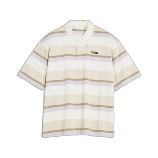 Striped Ss Oversize Polo Shirt