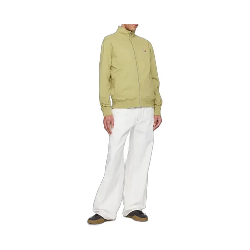 Fox Head-Patch Zip-Up Cardigan