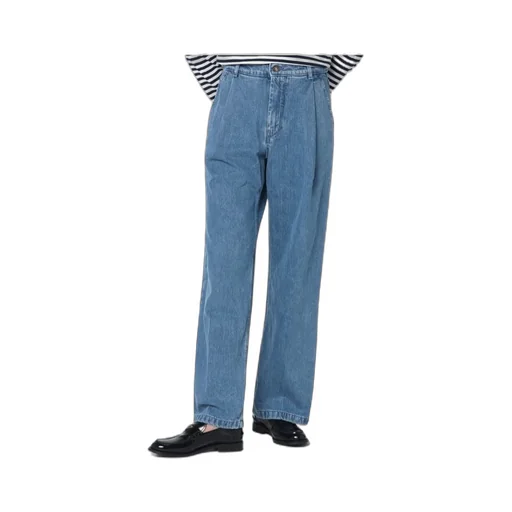 Pleated Denim Pants