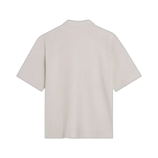 Bold Fox Head Patch Oversized Polo Shirt