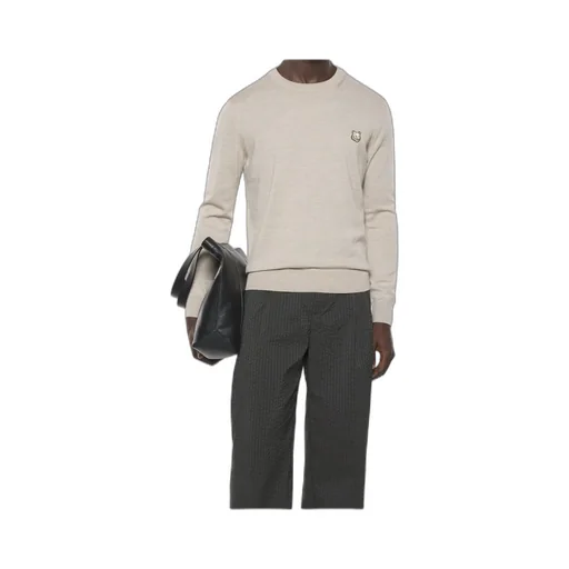 Bold Fox Head Patch Knitted Jumper